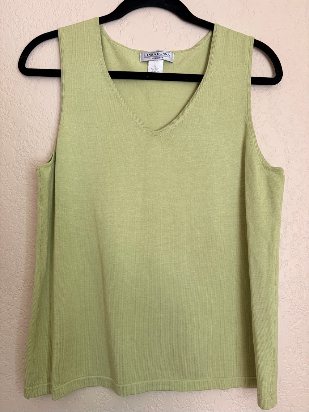 Light Green V-Neck Tank Top